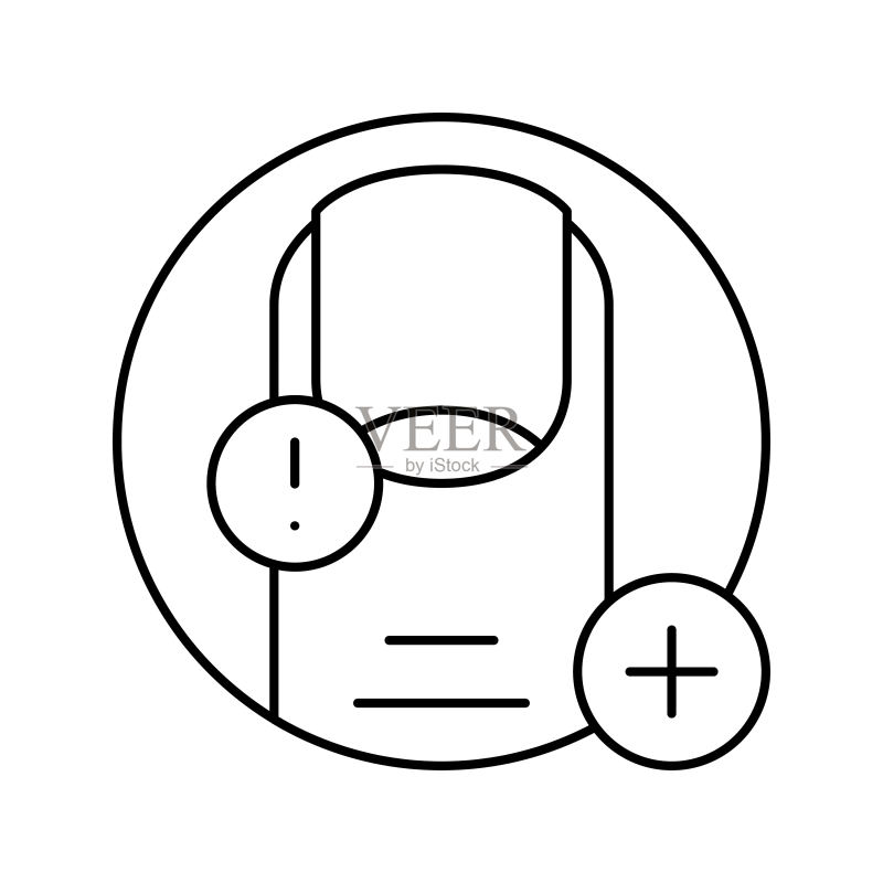美甲诊所线性图标矢量插图图标素材