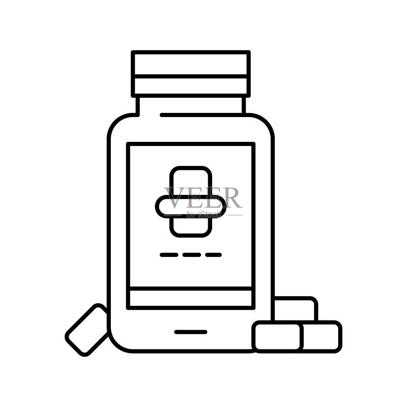 Omega 3s 改善皮肤干燥线条图标矢量图图标素材