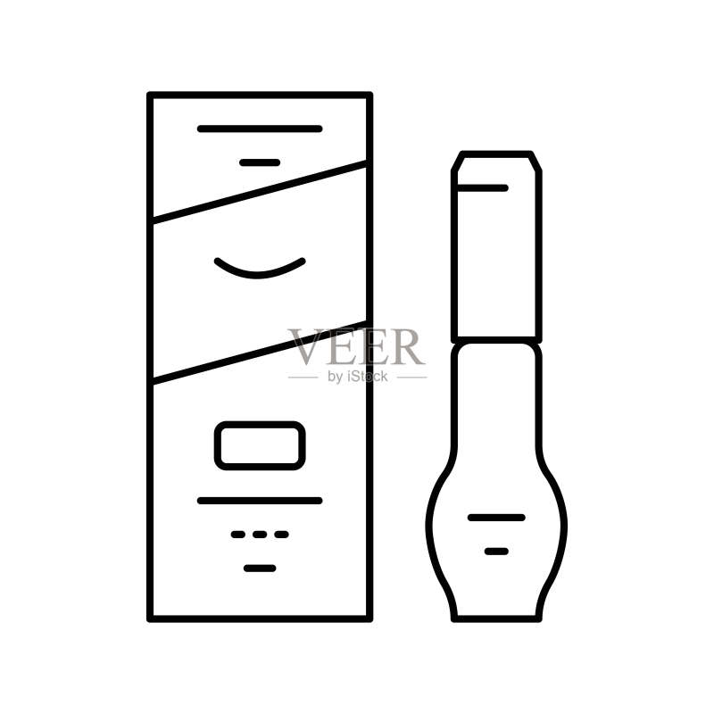 睫毛清洁液线条图标图标素材