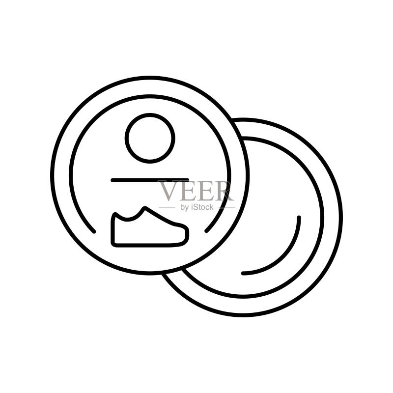 鞋子护理产品线图标矢量图图标素材