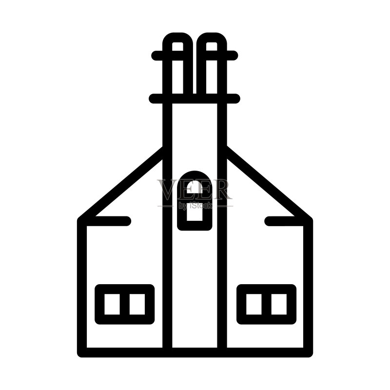 建筑系列中的公共集会场所图标图标素材
