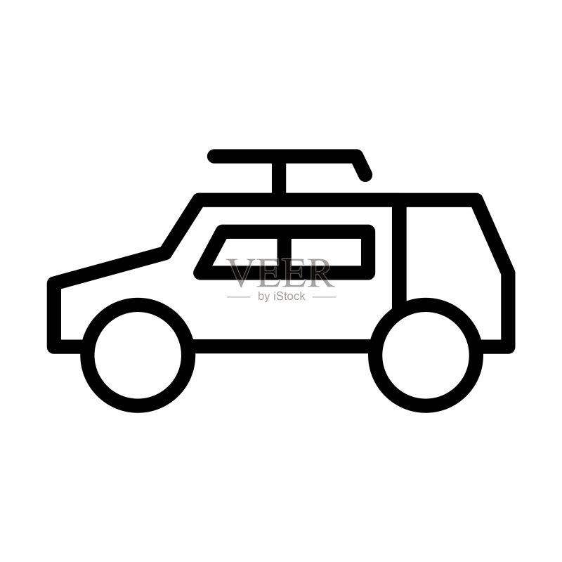 军车矢量图标图标素材