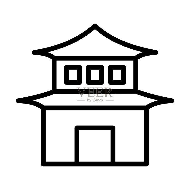 建筑物系列宝塔图标图标素材