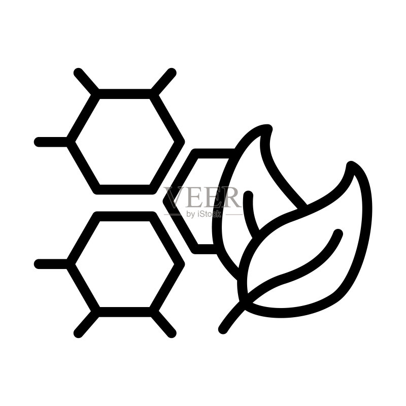 生态学系列中的环保细胞图标。在白色背景下隔离的细线性环保细胞、细胞、环保轮廓图标。用于Web和移动设备的线条矢量环保细胞标志、符号。图标素材