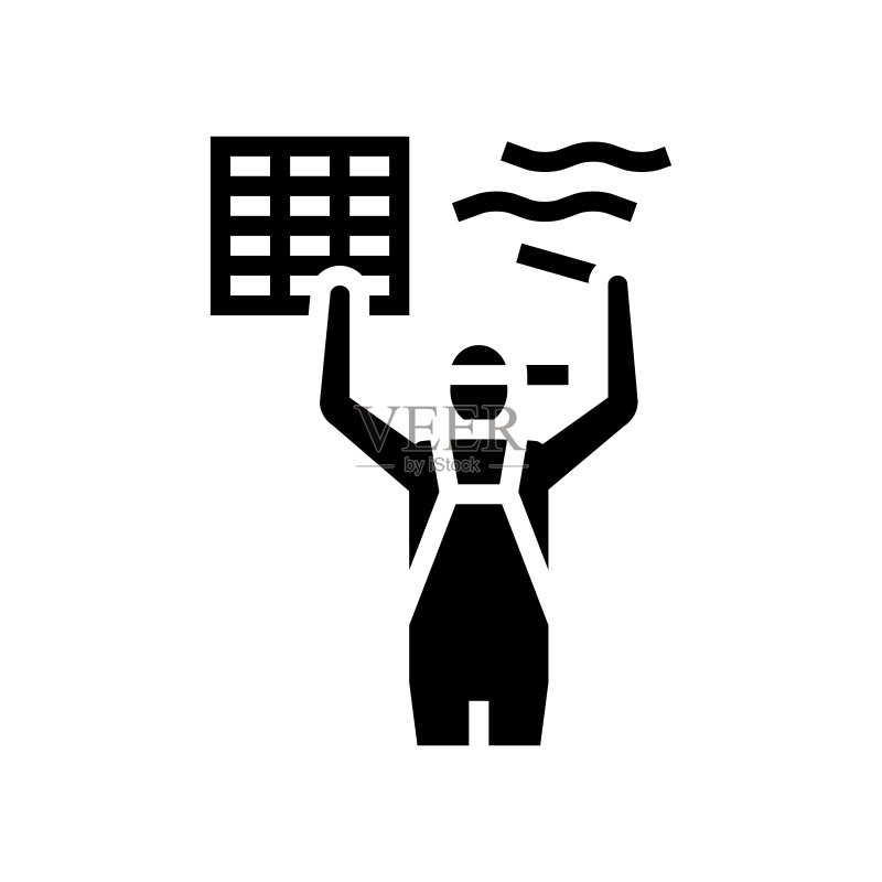 排风扇更换标志符号图标矢量图图标素材