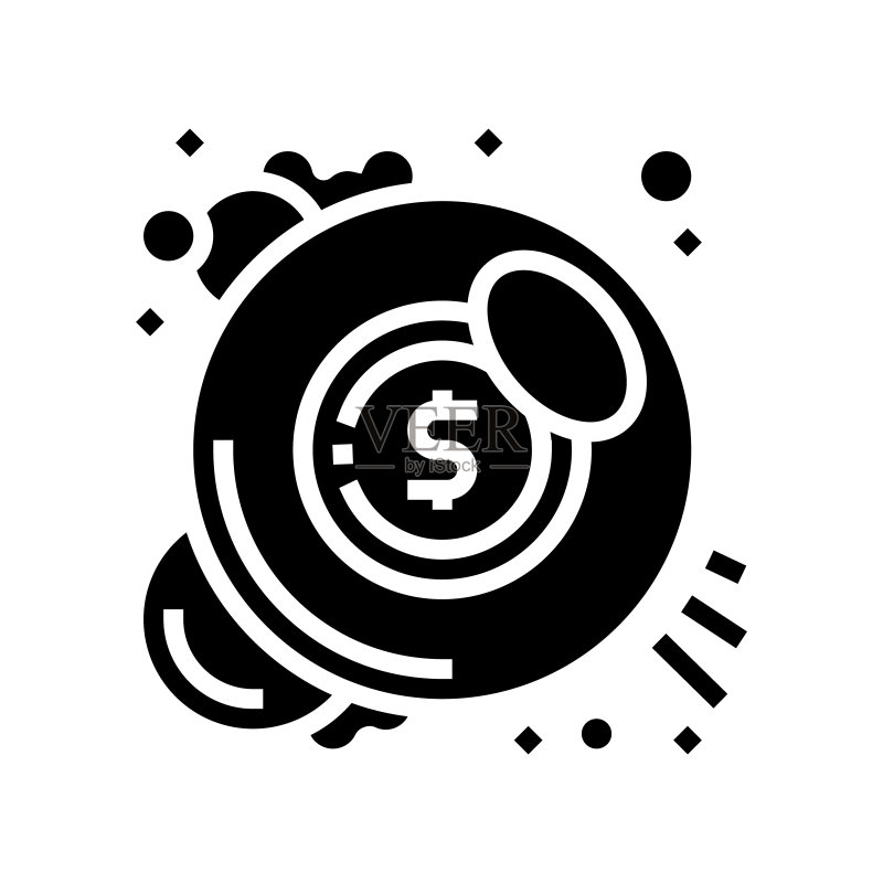 金融气泡字形图标矢量素材图标素材