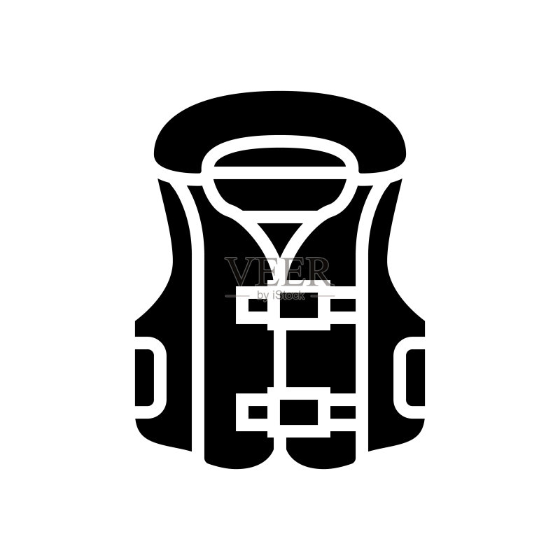 充气游泳背心标志符号矢量图图标素材