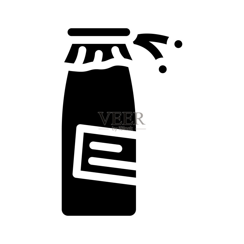 番茄汁Glyph图标矢量插图图标素材