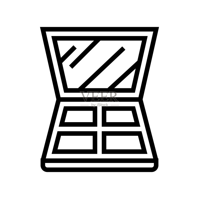 眼影调色板线条图标矢量素材图标素材