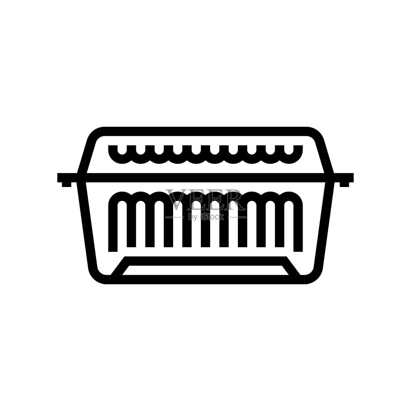 一次性塑料线条图标矢量图图标素材