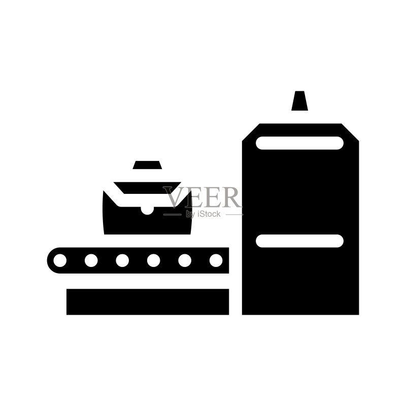 用于扫描行李的X光设备标志符号矢量图图标素材