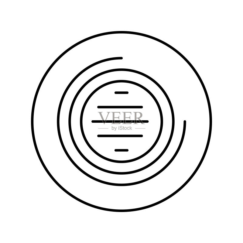 LED照明线性图标矢量图图标素材