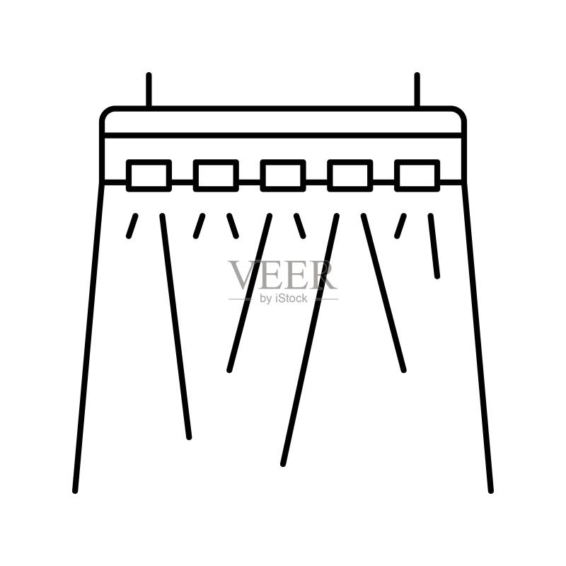 音乐会照明线条图标矢量图图标素材