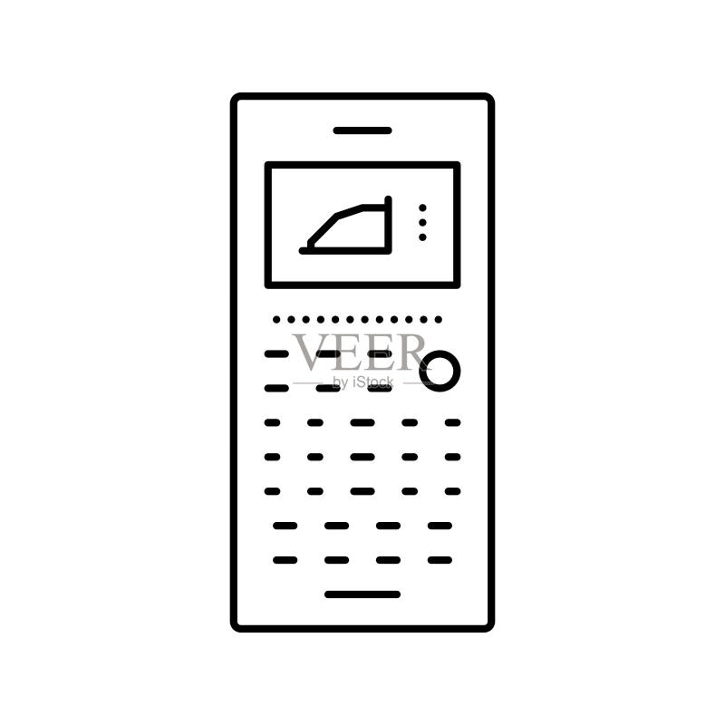绘图计算器线条图标矢量图图标素材