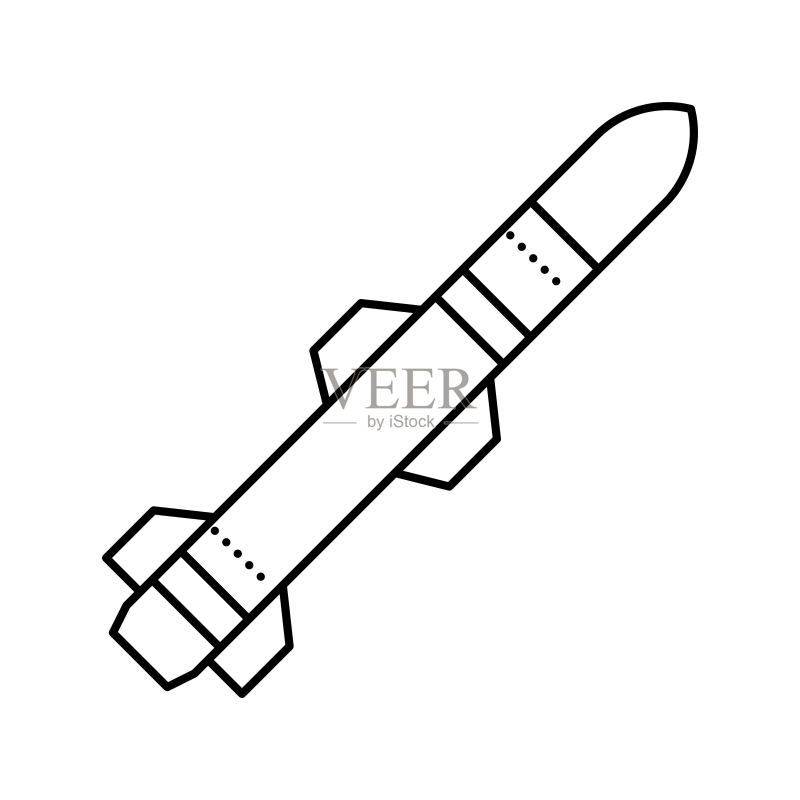 步枪武器线条图标矢量图图标素材