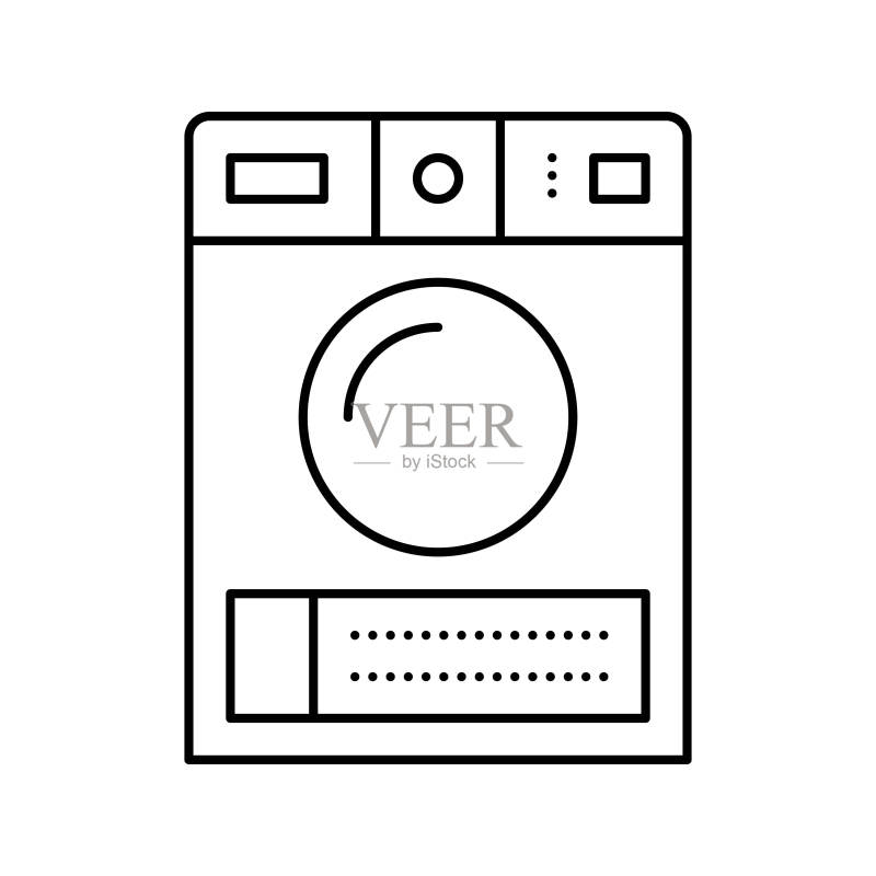 干燥电子机器线条图标矢量图图标素材