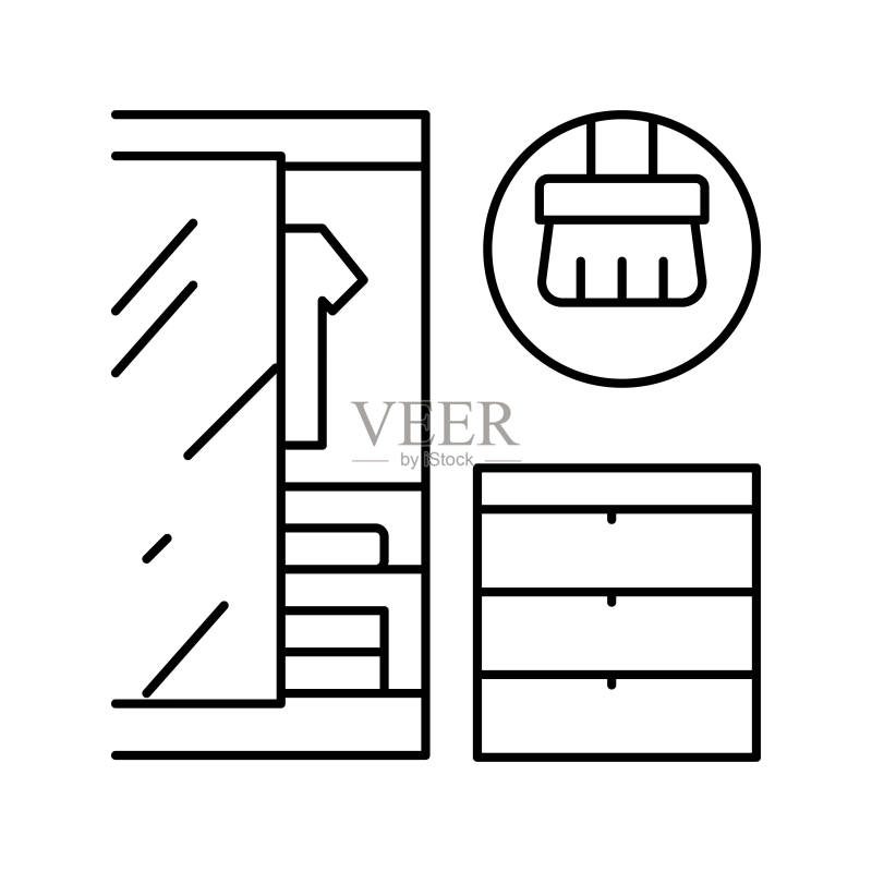 电器清洁线性图标矢量图图标素材