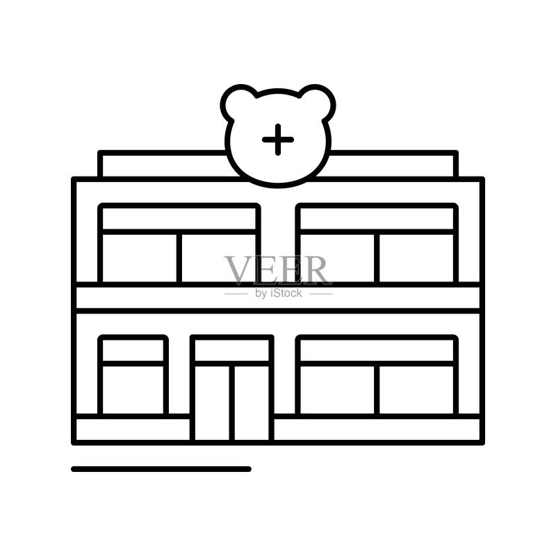 宠物药房药店线性图标矢量图图标素材