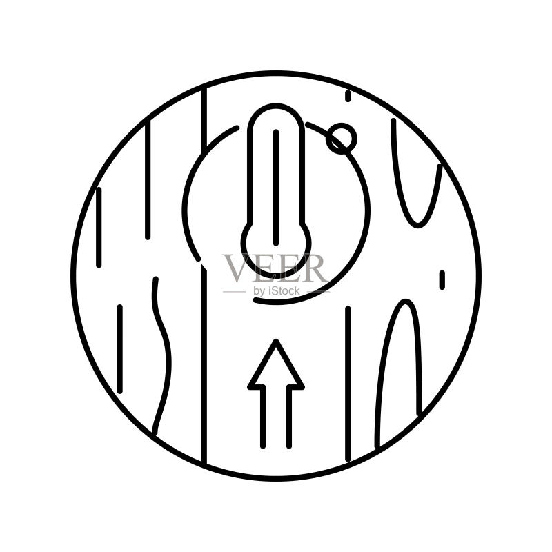 隔热地板线图标矢量图图标素材