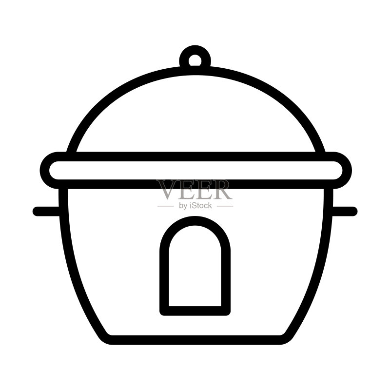 锅炉线性描边图标图标素材