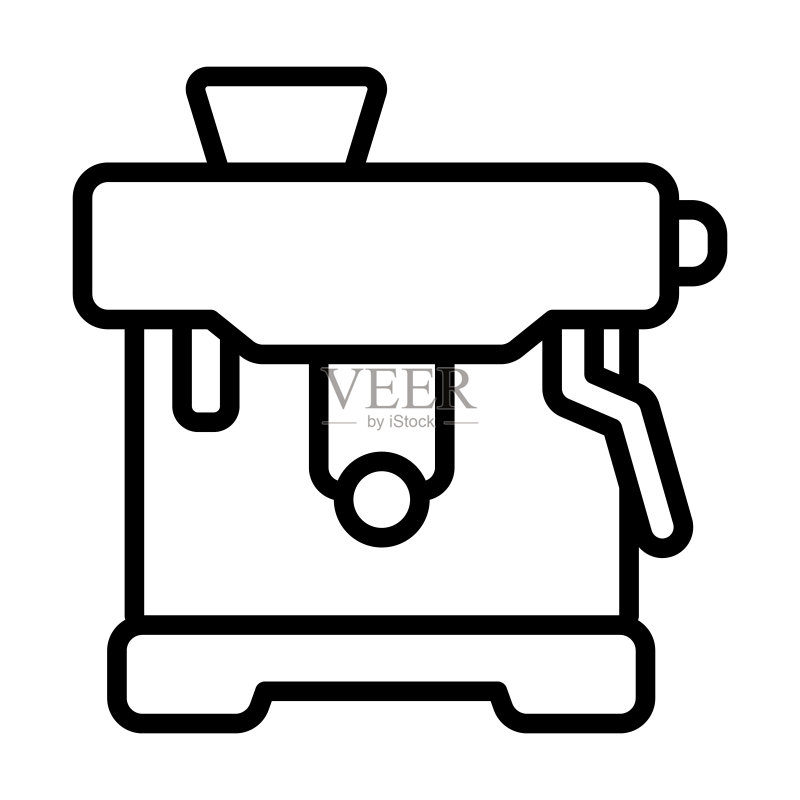 咖啡机图标:电子设备系列,适用于网页和APP图标素材
