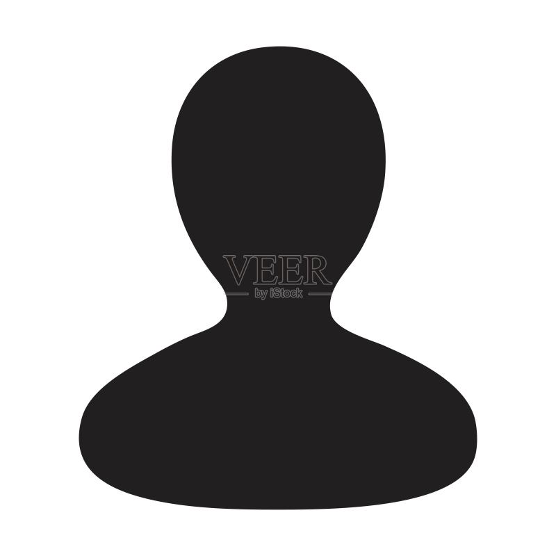 扁平彩色字形图示标志中的商务男性用户个人资料头像符号管理员图标矢量图标素材