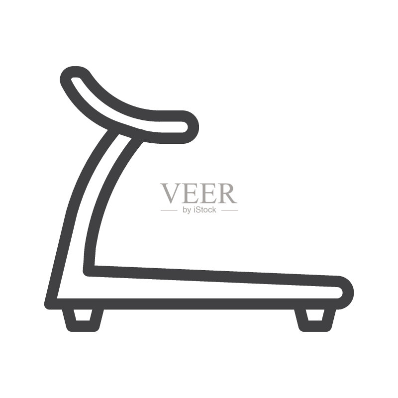 跑步机线性图标图标素材