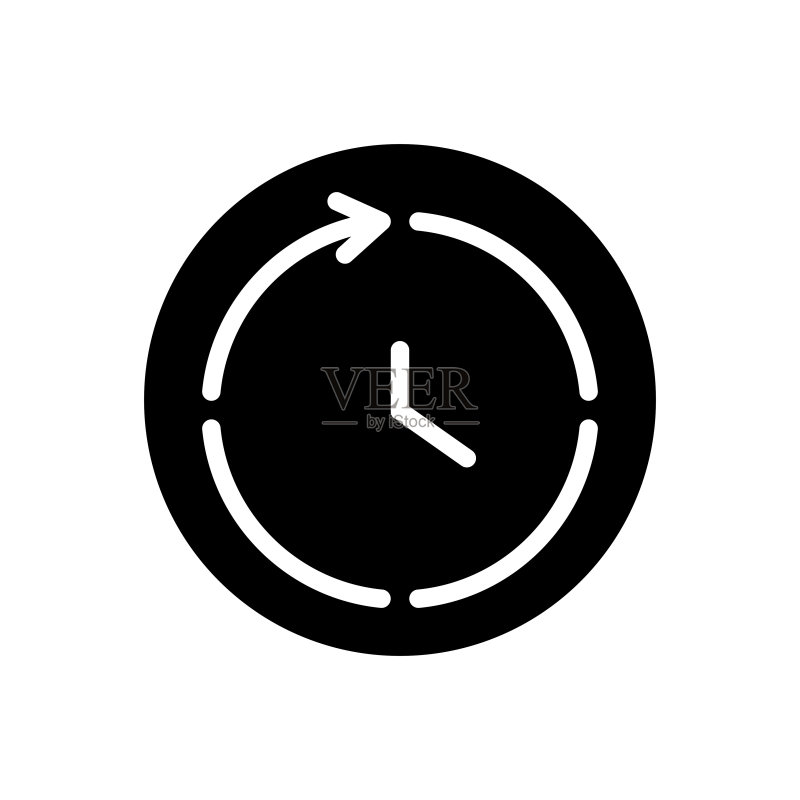 白色背景上的时钟图标矢量素材图标素材