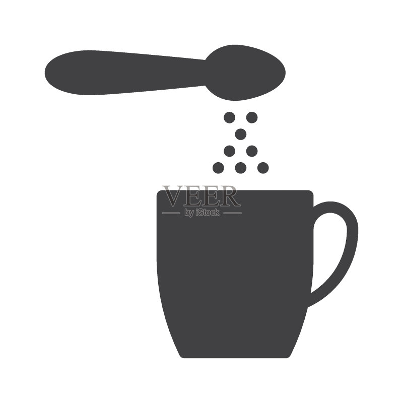 糖勺茶杯矢量图标图标素材