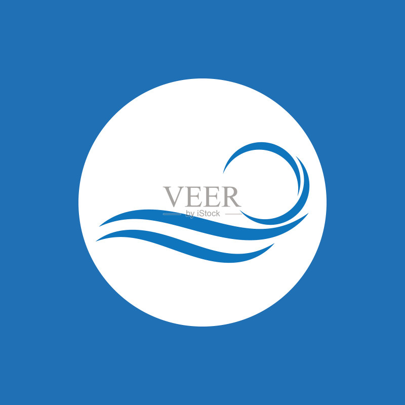 水波纹Logo设计图标素材