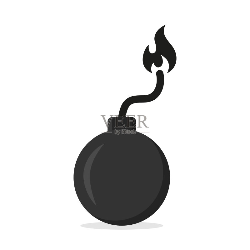 炸弹图标炸药卡通爆炸武器图标素材