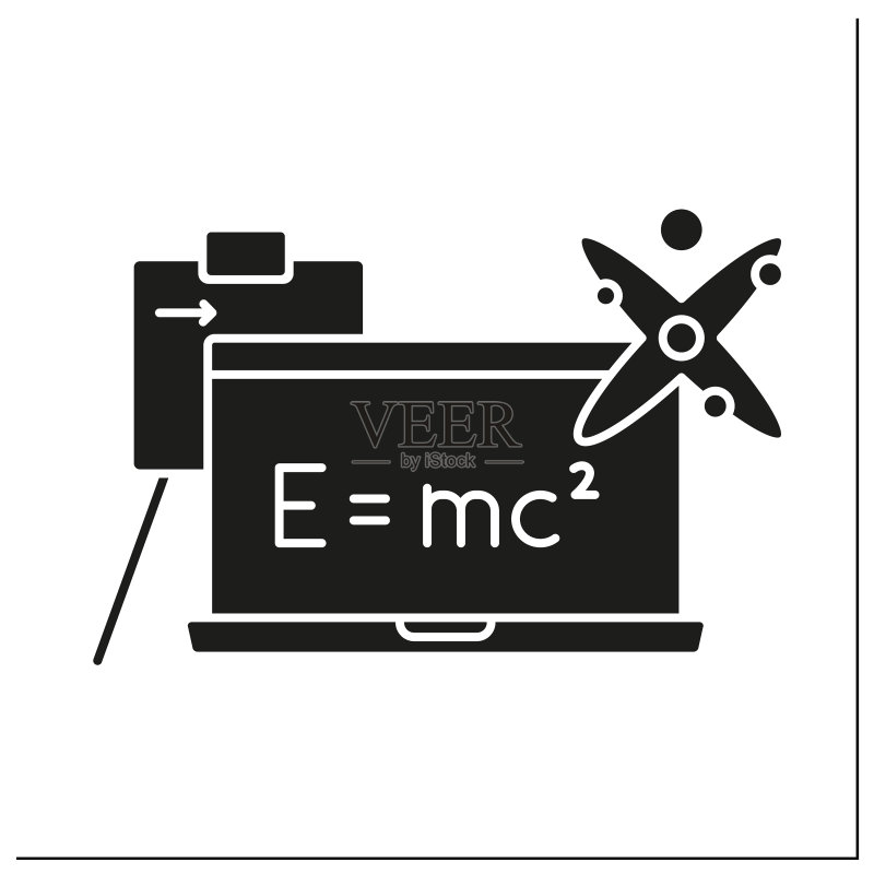 现代物理学字符图标图标素材