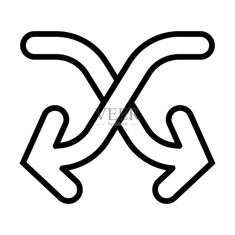 用户界面内容移动图标,白色背景线性内容移动矢量符号图标素材