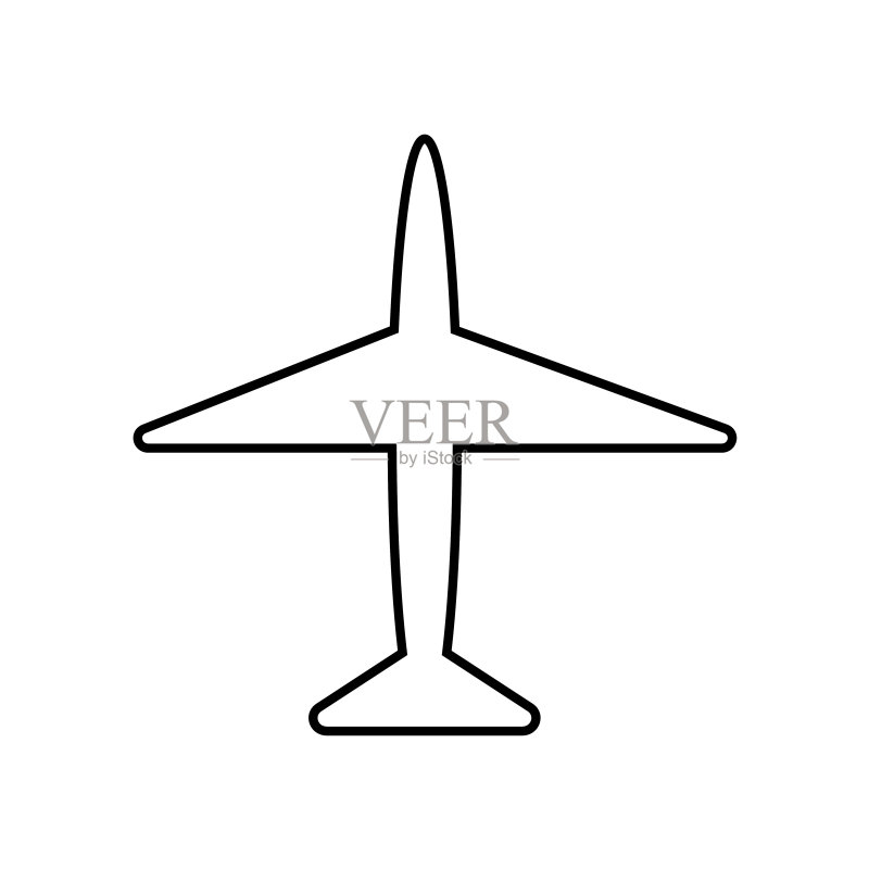 飞机图标。航空符号。飞机矢量标志。图标素材