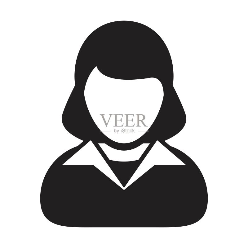 扁平风格的商务女性头像图标矢量图图标素材