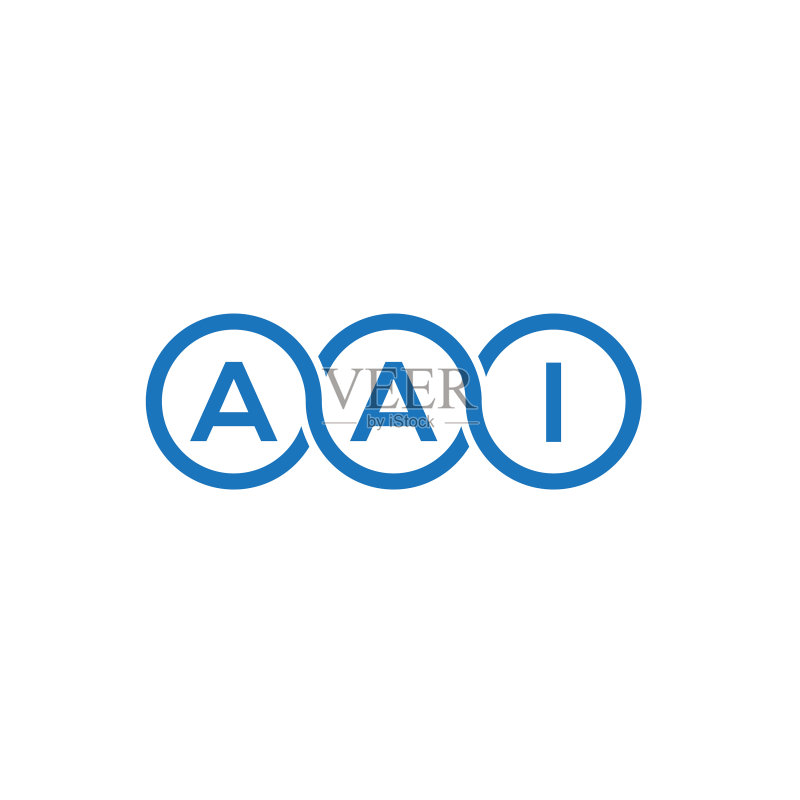 AAI字母标志设计(白色背景)图标素材