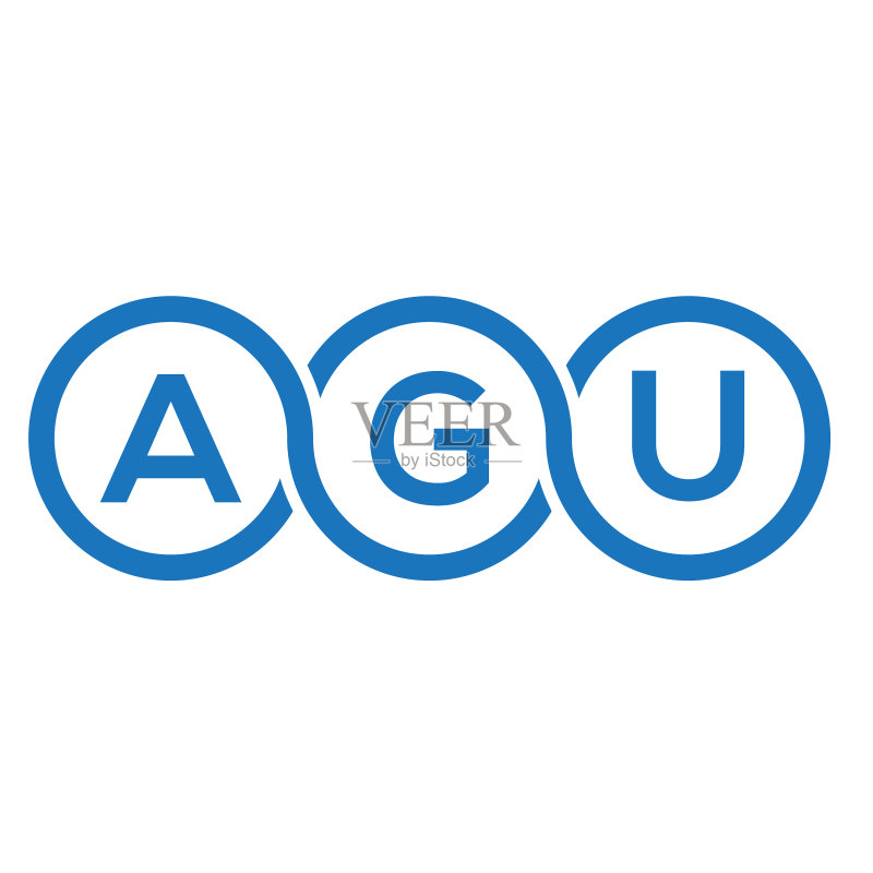 AGU字母logo设计图标素材
