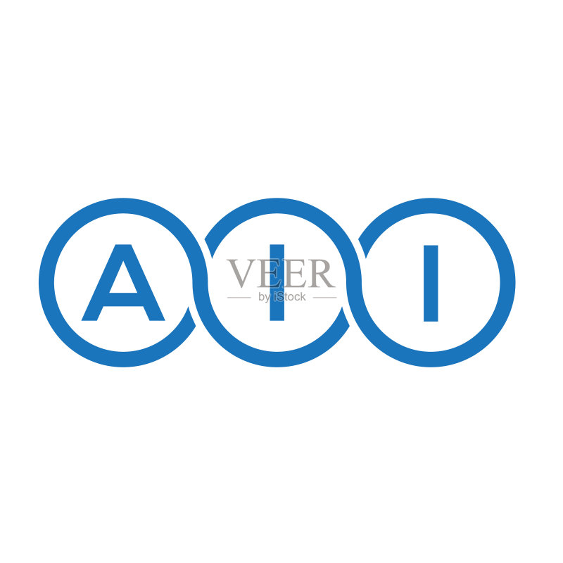 AII字母Logo设计,白色背景图标素材