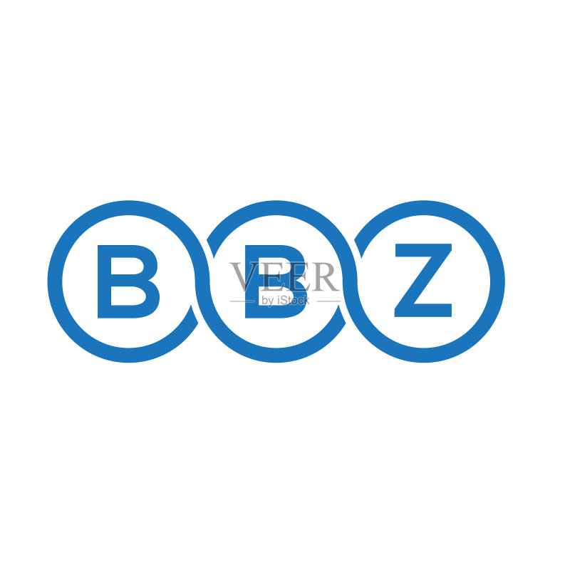 白色背景上的BBZ字母Logo设计图标素材