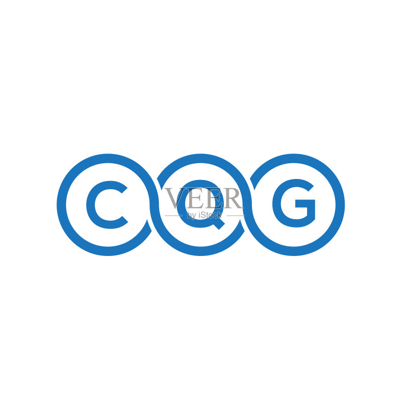 白色背景上的mobilecqg字母logo设计图标素材