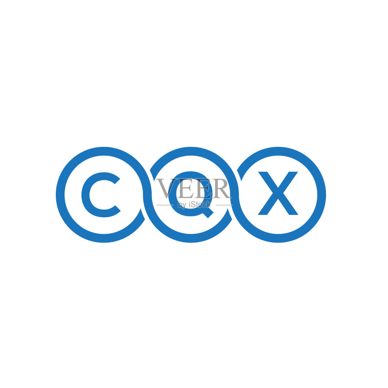 CQX字母标志设计(白色背景)图标素材