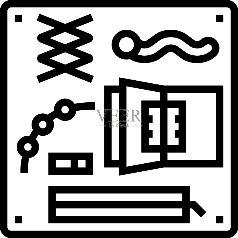 益智玩具线稿图标图标素材