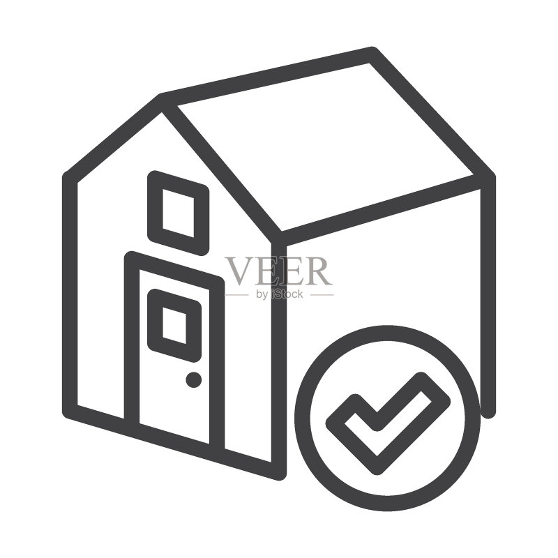 房地产房屋审批线性图标图标素材