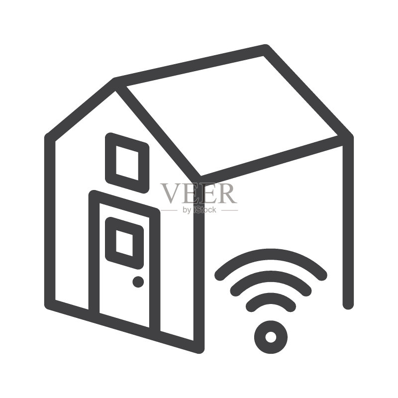 智能家居线性图标图标素材