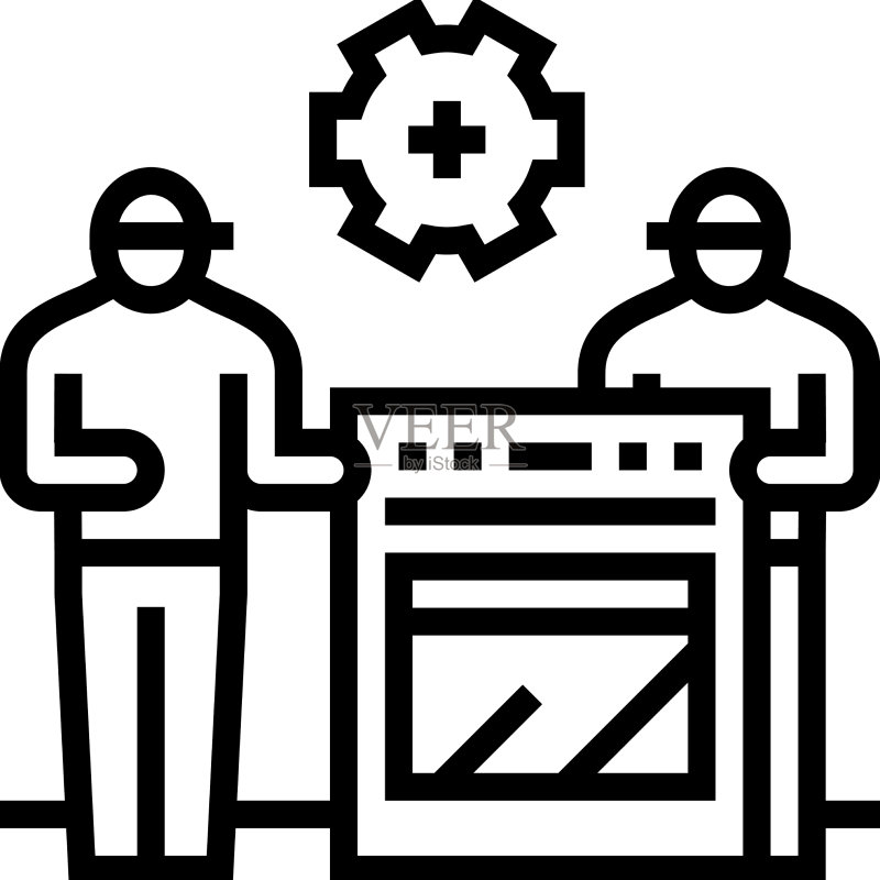 电器安装线性图标图标素材