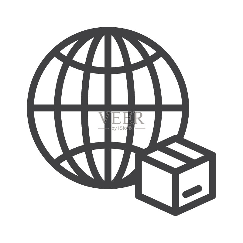 全球配送线性图标图标素材