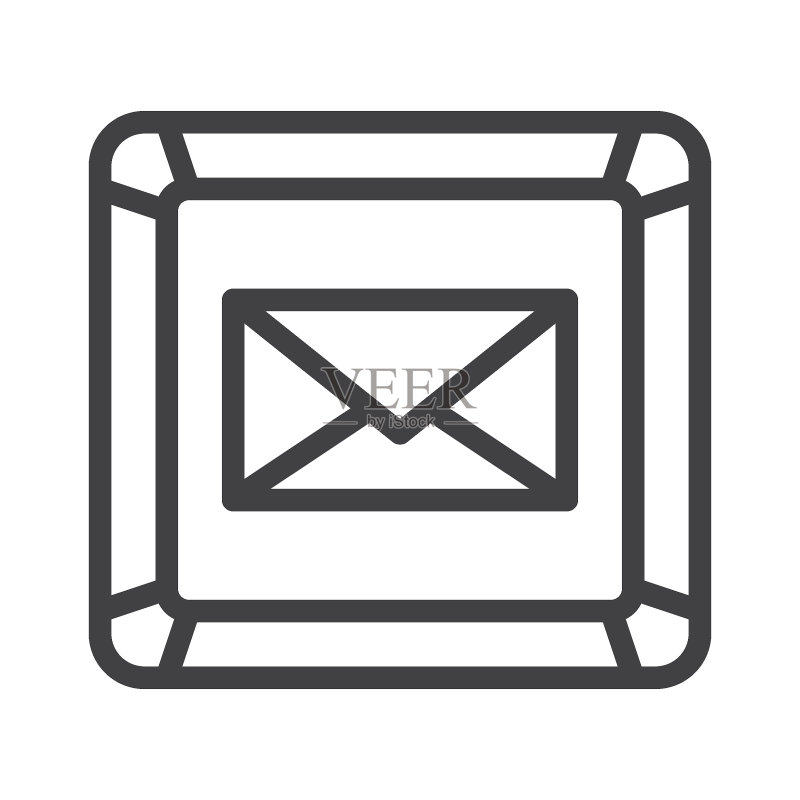 电子邮件消息框线条图标图标素材