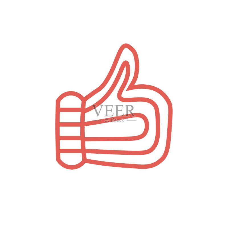 用于网页设计或公司的点赞标志批准徽标点赞图标,隔离矢量图Eps图标素材