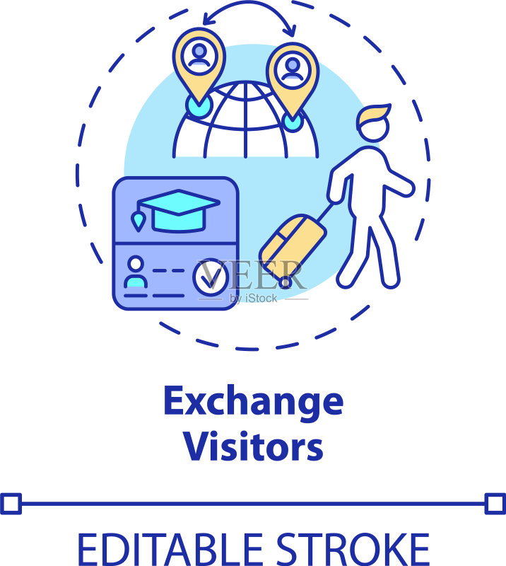 交流访客概念图标图标素材