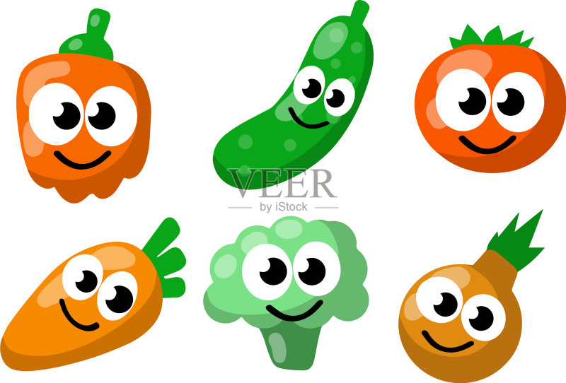 蔬菜丰收组合图标素材